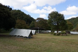 知明湖キャンプ場 テントサイト
